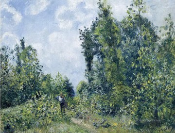 カミーユ・ピサロ Painting - 森の近くの放浪者 1887年 カミーユ・ピサロ